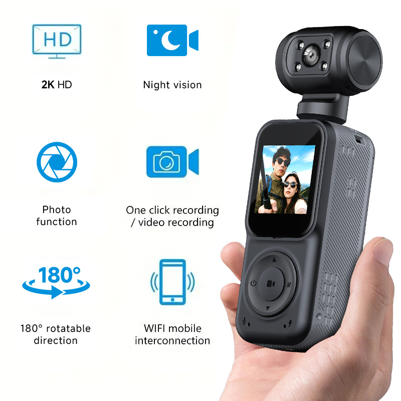 Panoramic Sports Camera Handheld DV Outdoor HD 4K Dual Lens Cycling Recorder Camera - Image 4