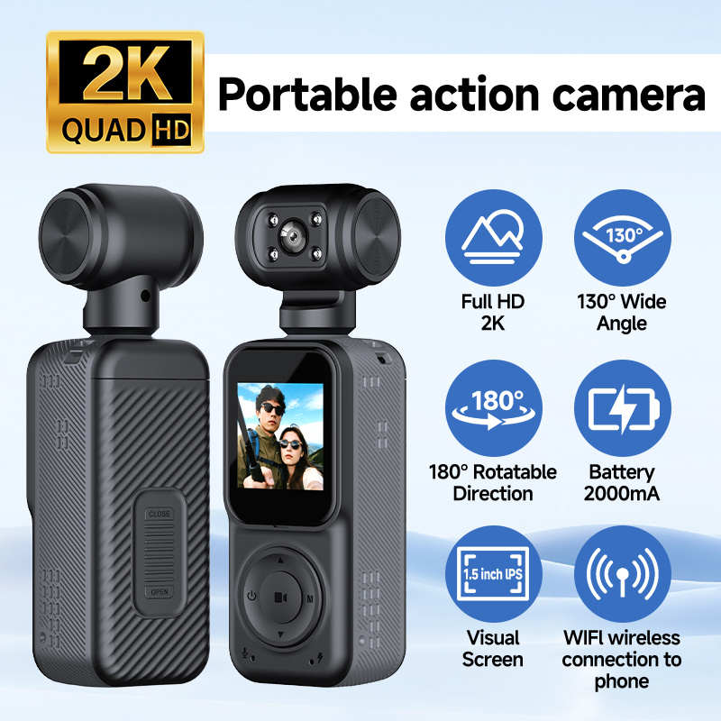 Panoramic Sports Camera Handheld DV Outdoor HD 4K Dual Lens Cycling Recorder Camera - Image 6